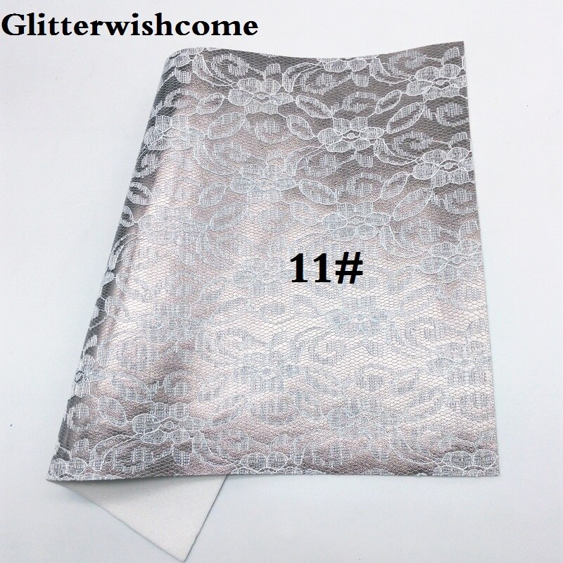 Glitterwishcome 21X29CM A4 Size Vinyl Voor Bows Metallic Synthetisch Leer Met Gewatteerde Kant Faux Lederen Lakens Voor Bows, GM093A: 11