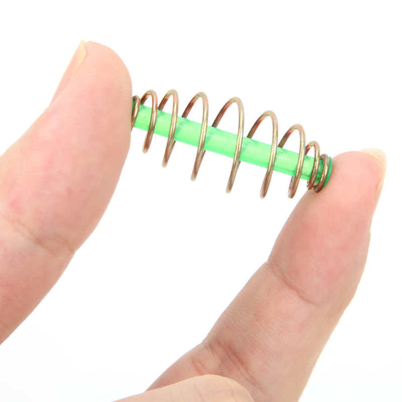 10pc karpe fiskeri feeder agn bur fjeder coil inline metode feeder coil inline metal agn kaster feeder fiskegrej
