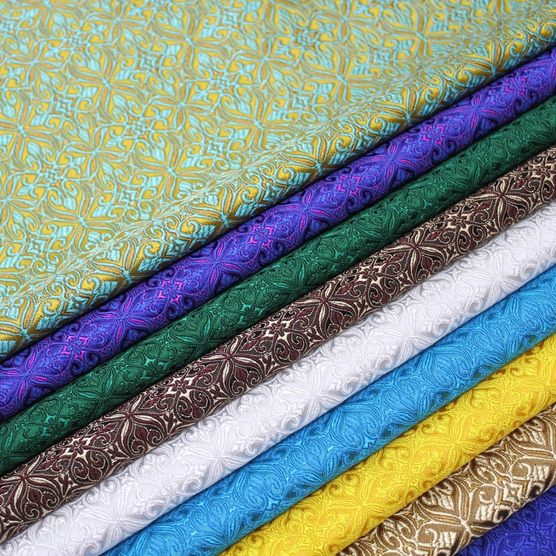 50*75cm Jacquard Brocade Fabric Chinese Dress Damask Costume Cloth Faux Silk Trim Cheongsam Children Clothes Material Diy
