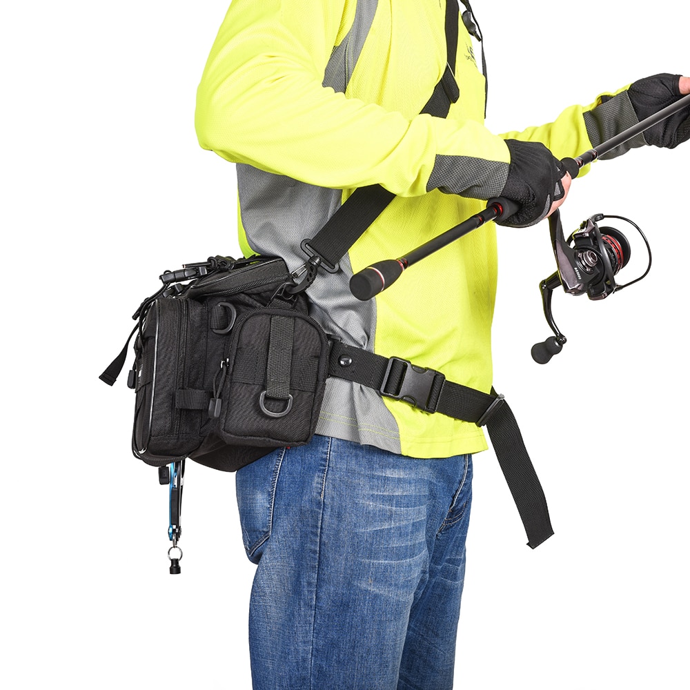 LEO Outdoor Sports Fishing Bag Large Capacity Multifunctional Bag Waist Pack Lures Fishing Tackle Gear Bags 40 * 17 * 20cm