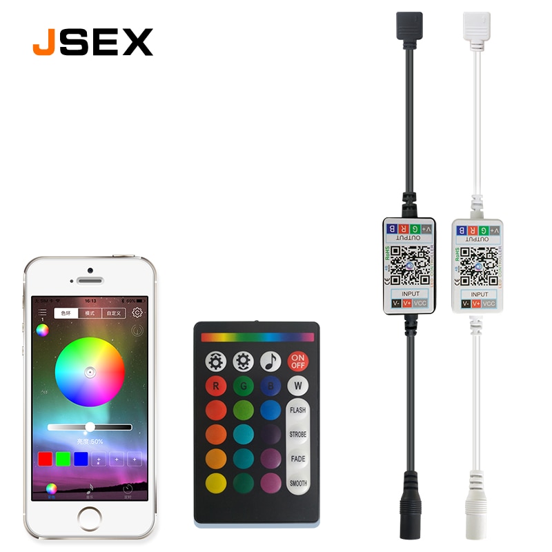 RGB LED RF Controller Voor Led Strip Licht Afstandsbediening DC5-24V RGB Bluetooth Wireless Music Controller Voor LED Licht 5 -12V