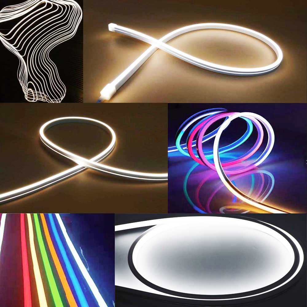 Tube de lampe néon souple LED, gel de pton flexible, bande lumineuse adressable, étanche IP67, WS2812B, WS2811, SK6812
