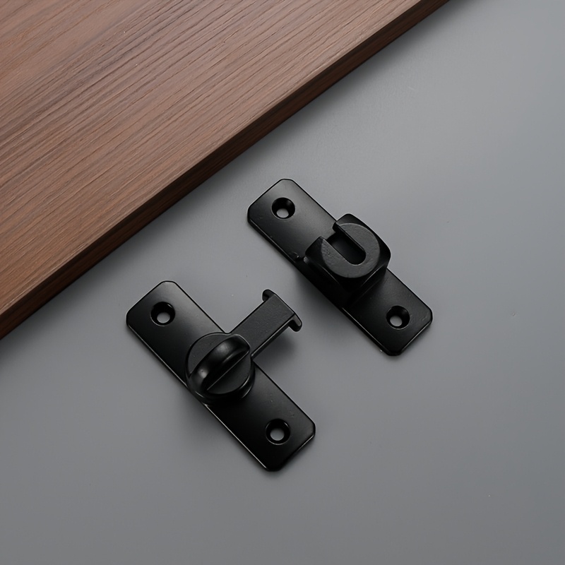 Chiusura per porta Chiusura a scatto universale addensata senza trapano Chiusura per porta di sicurezza antifurto Serratura per armadietto del bagno Chiusura per porta della finestra: nero