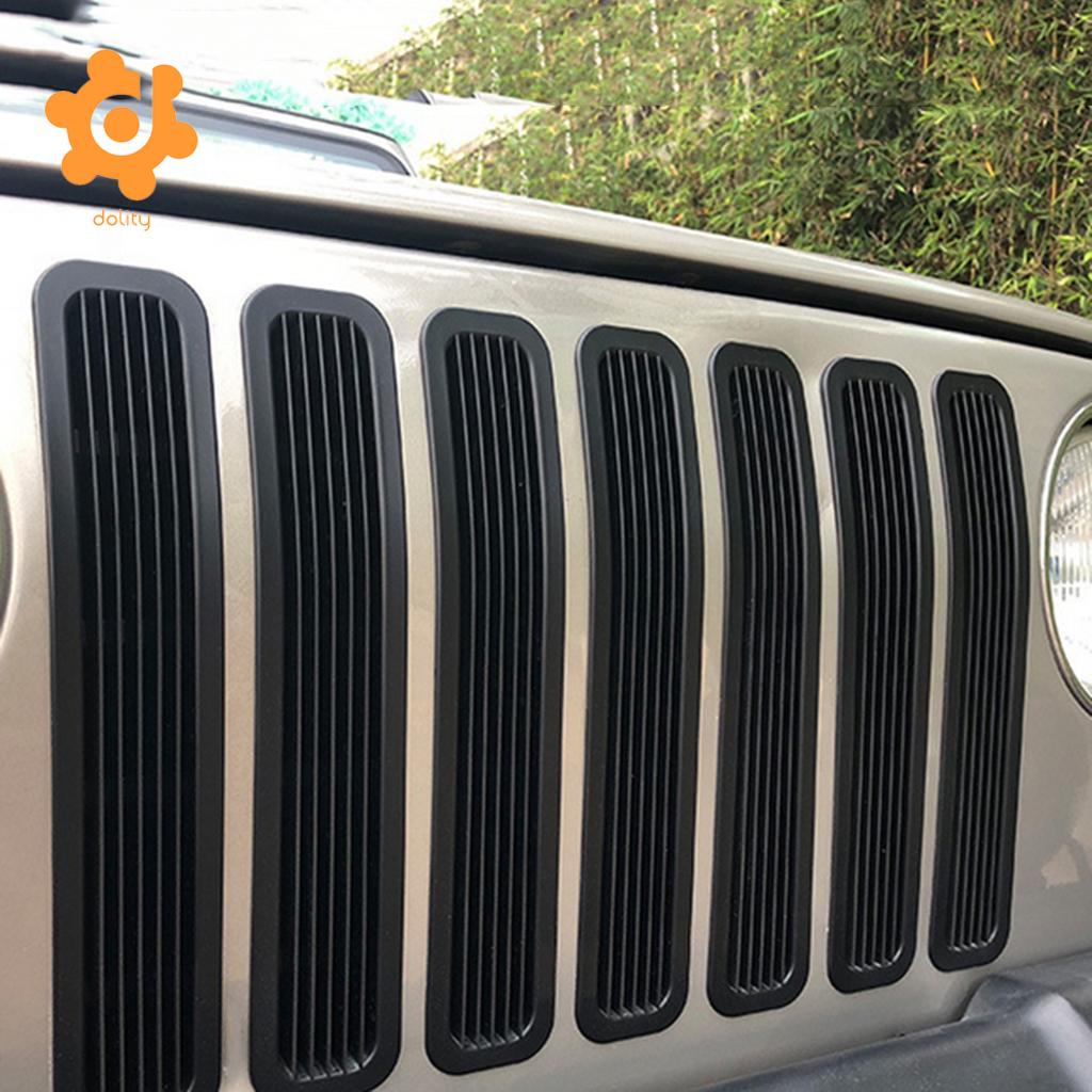 7 Stuks Voor Clip In Grille Grill Mesh Insert Kit Voor Jeep Wrangler Jk