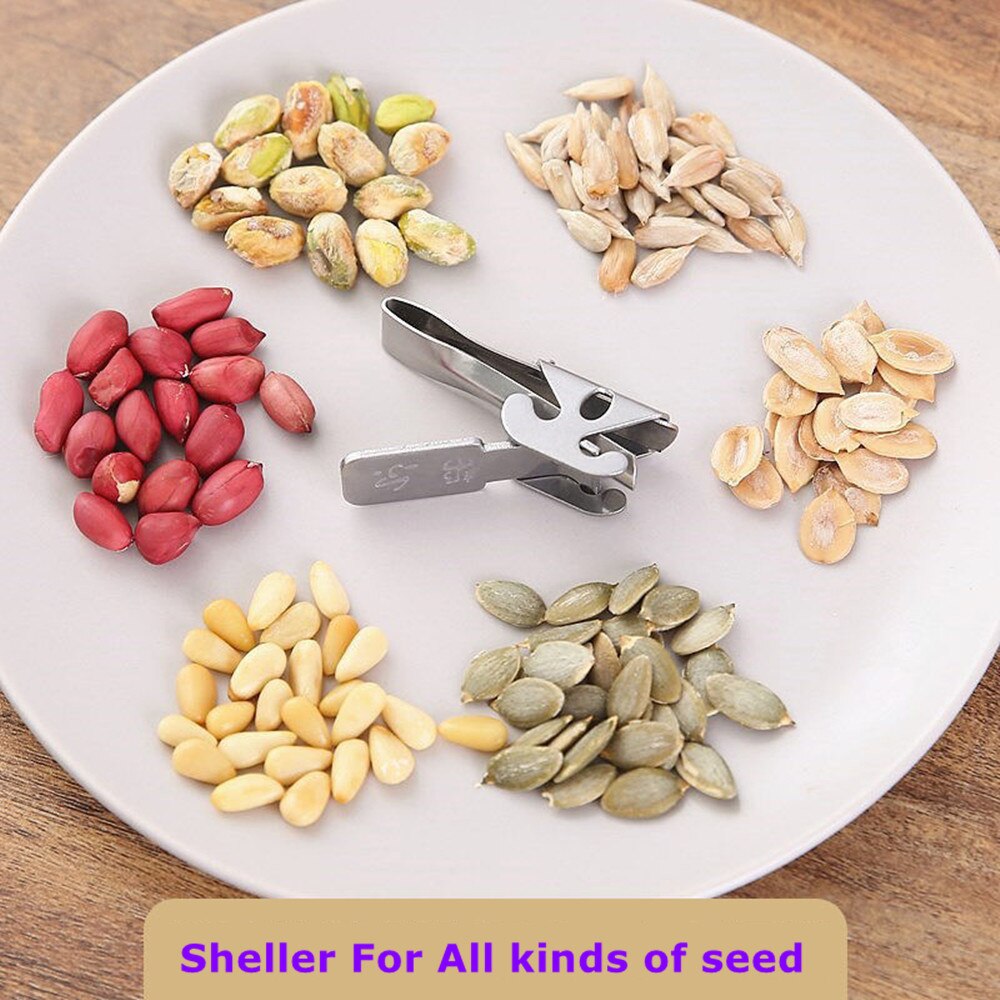 Sheller Nuts Opener Melon Seed Plier Clamp Pistachio Opener Sunflower Seeds Peeler Walnut Pine Cracker Kitchen Tools Accessories