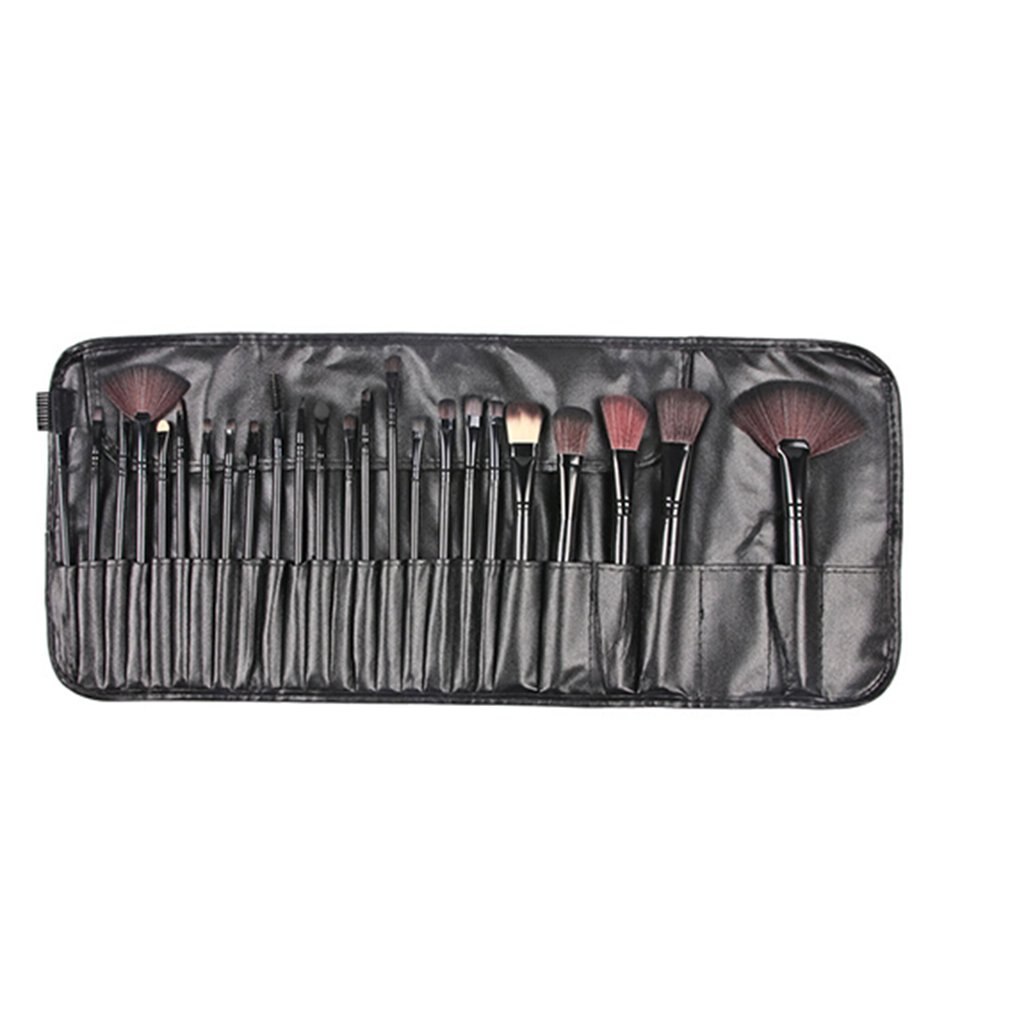 24 Stks/set Make-Up Kwasten Kit Powder Oogschaduw Foundation Blush Blending Beauty Vrouwen Cosmetische Make Up Brush Set: Black