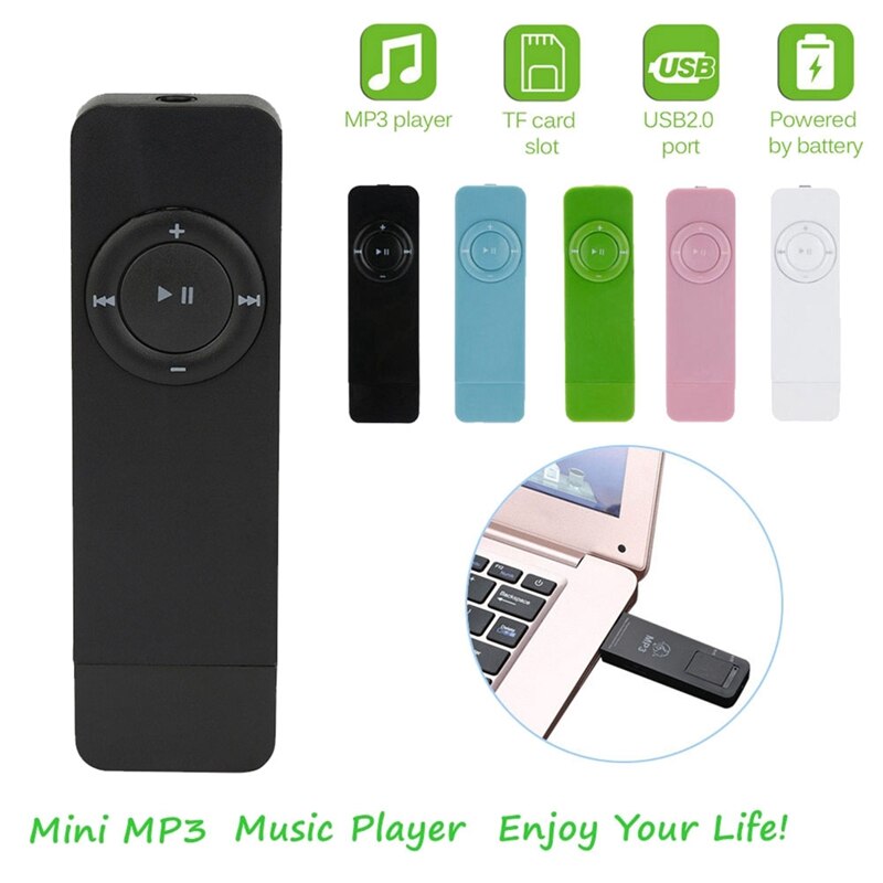 Mini MP3 Player Fashionable Portable Strip Sport Lossless Sound Music Media Support Up To 32GB Micro-TF Card