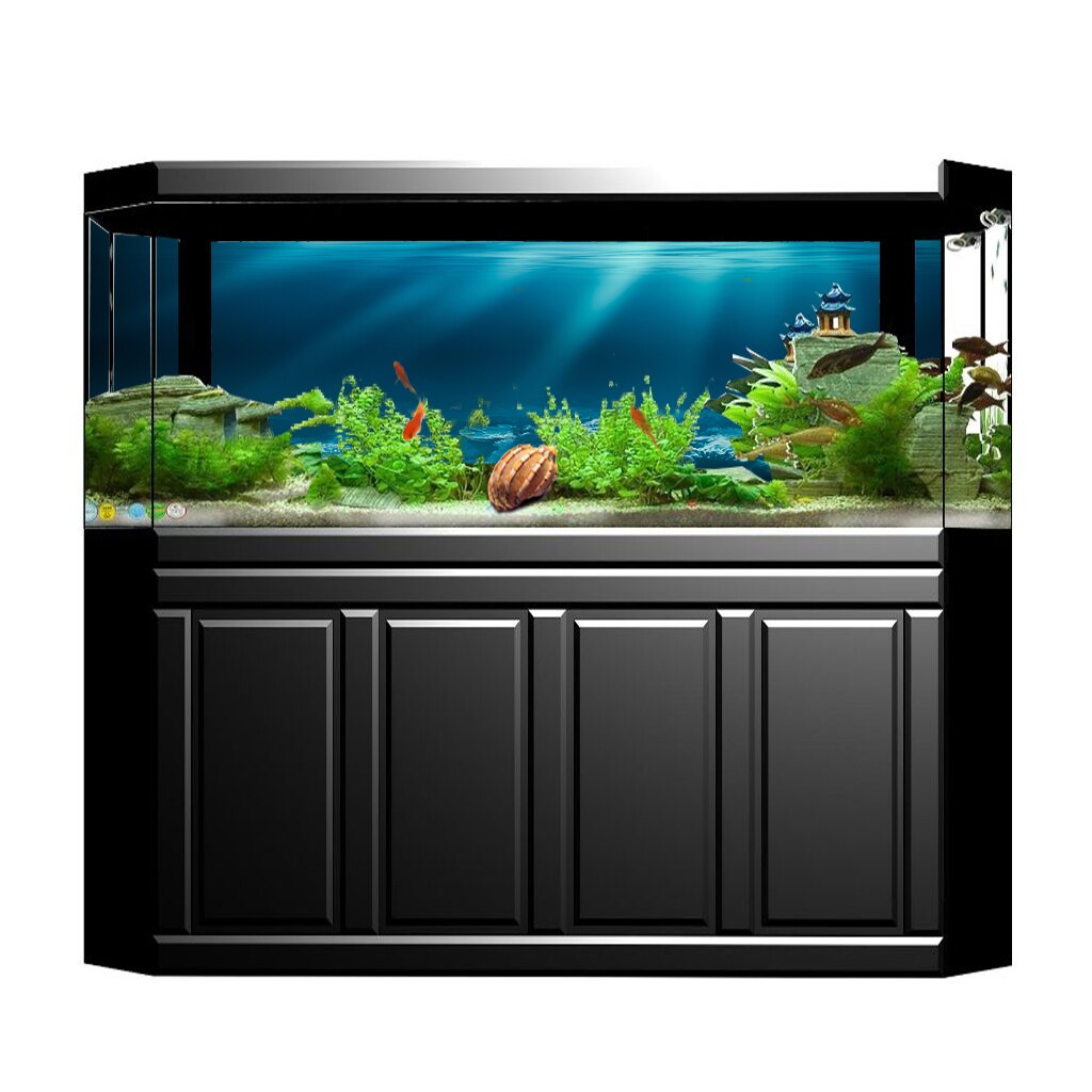 Single-Sided Adhesive Aquarium Background Backdrop Fish Tank Reptile Terrarium Vivarium Wallpaper Decor - Undersea World
