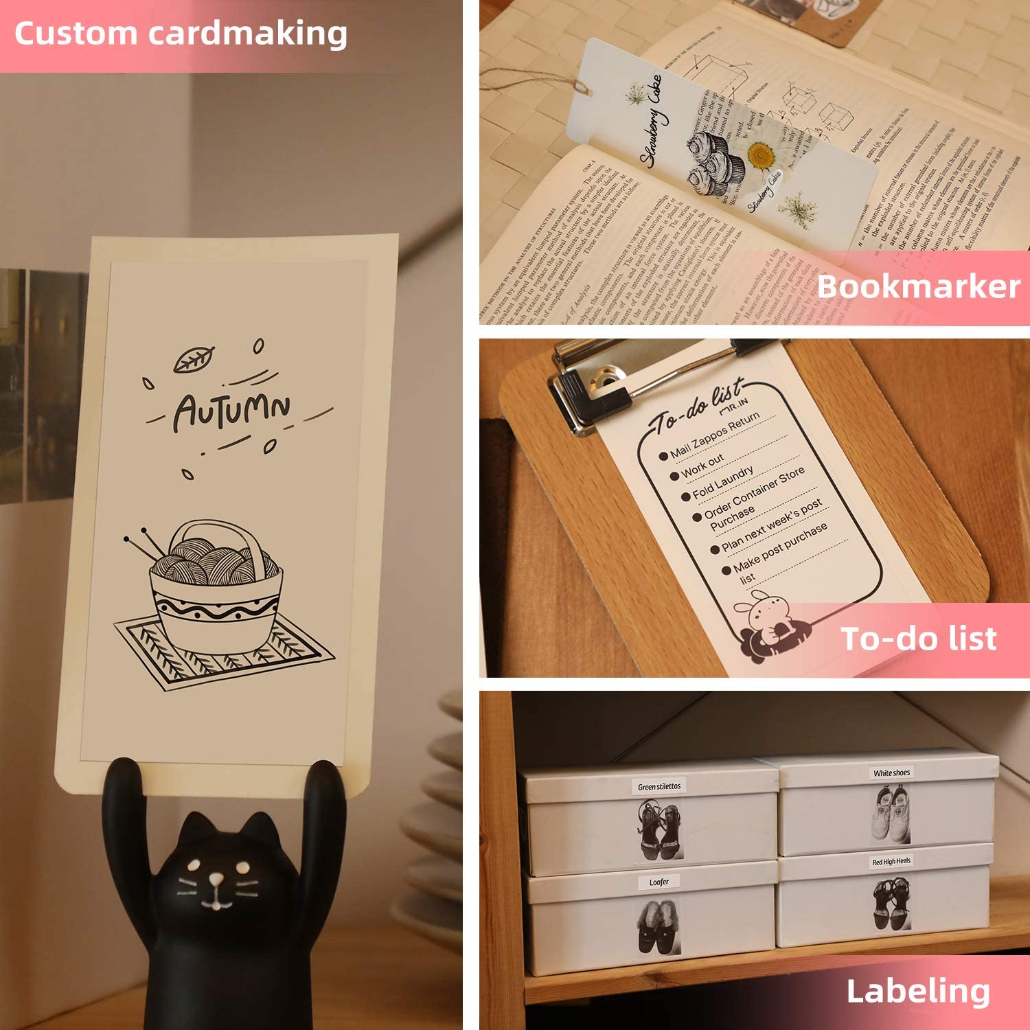 Phomemo M02 Portable Thermal Printer Paper Photo Pocket Thermal Printer 53 mm Printing Bluetooth-Compatible Android IOS Printer