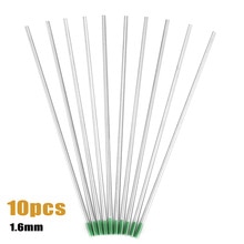 10PCS Tungsten TIG Welding Electrodes WP Green Tip 1.6/2.0/2.4/3.0/3.2/4.0*175mm For Welding Of Carbon Steel Stainless Steel