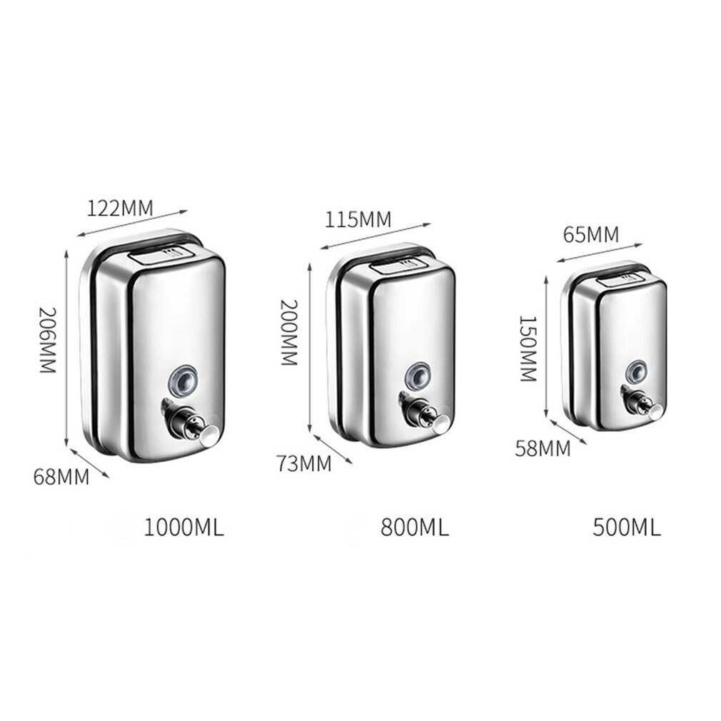 Soap Dispenser 304 Stainless Steel Wall-Mounted Energy-Saving Laundry Liquid Foam Soap Dispenser