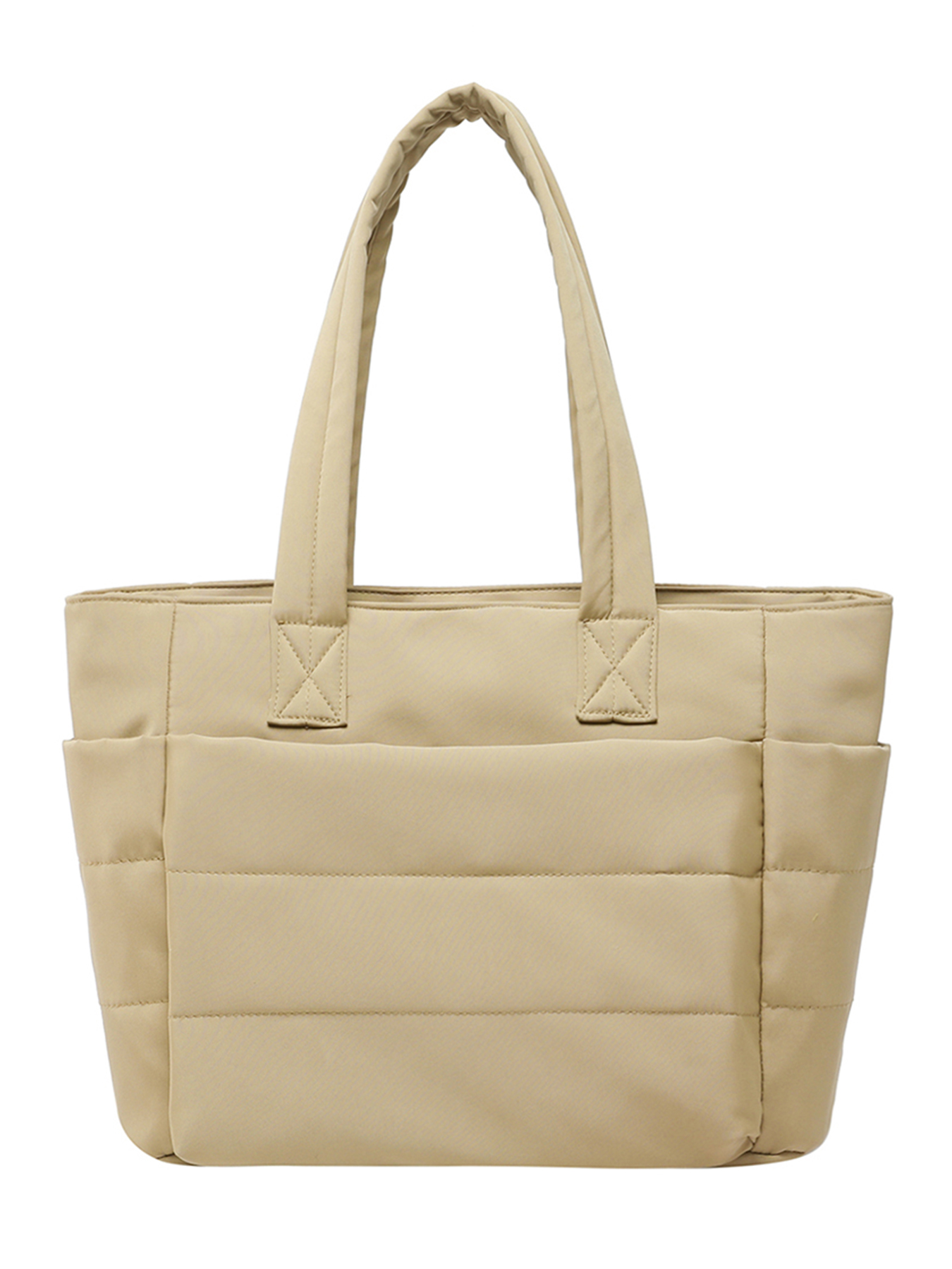 Bolso de mano para mujer, bolsa de almacenamiento de hombro para ir al trabajo a la , bolso sencillo para salir de mamá, bolso de viaje de gran capacidad para Fitness: Caqui