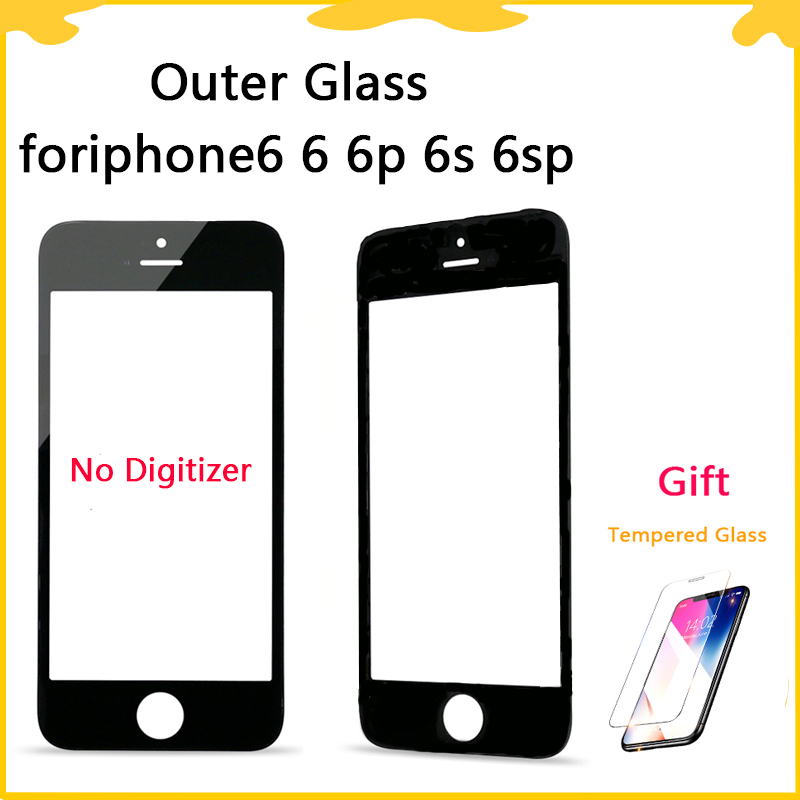 O melhor vidro da tela de toque para o iphone 6 6p 6s 6sp tela de toque frontal lente de vidro display sem digitador lcd com ferramentas