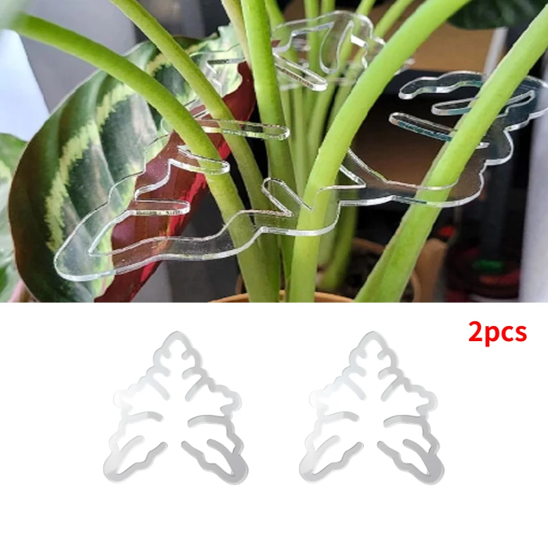 Turtle Shell Bamboo Clamp Set Monstera Grapple Plant Unique Aesthetic Monstera Plant Support Keeps Plants Tame Growing Vertical: Orange