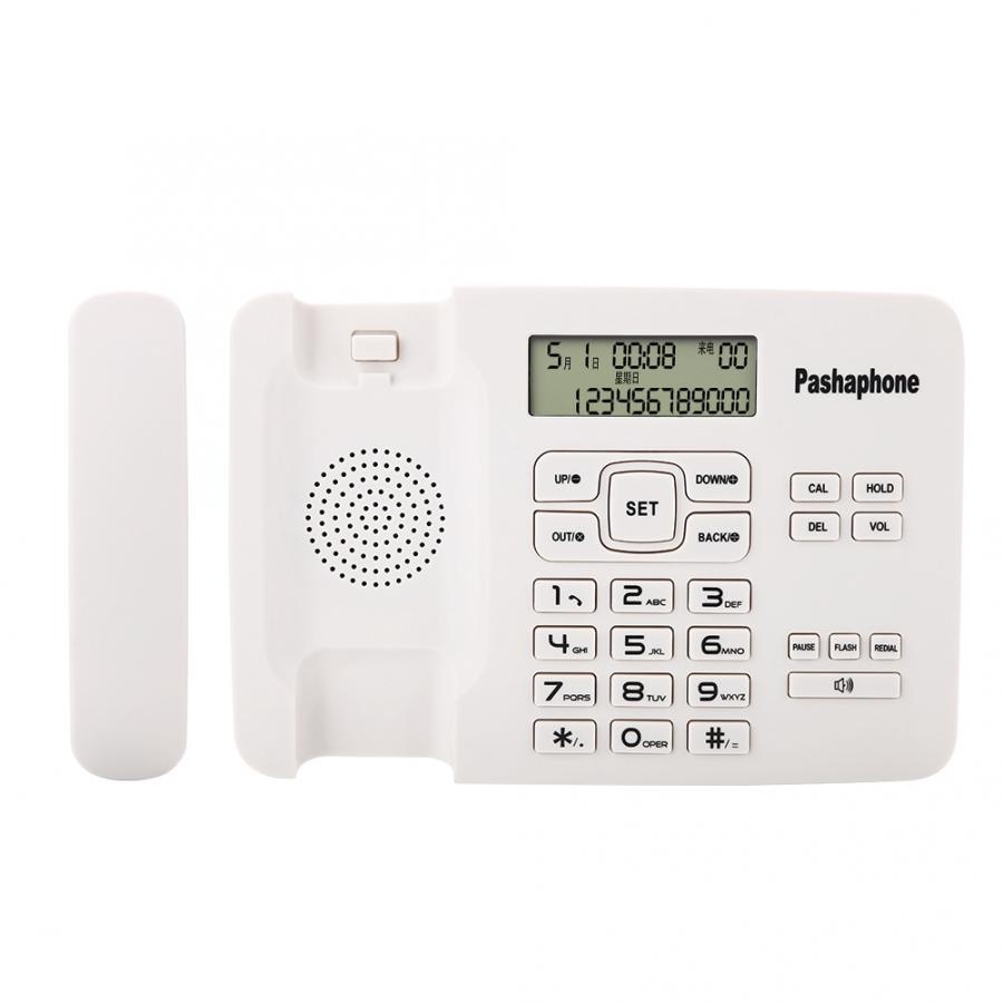 cordless phone Corded Phone with Caller ID/FSK/DTMF Dual System/Calendar LCD Display For Home Office White telephone portable