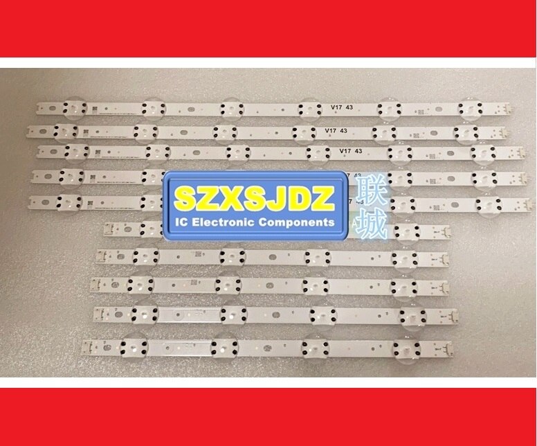 4Stck = 2PCSX 6LED + 2PCSX4LED wir1 55V0 E74739 94V-0 43 "V17 Kunst3 2867 Umdrehung 0,3 1 10leds (6LED + 4LED)85cm