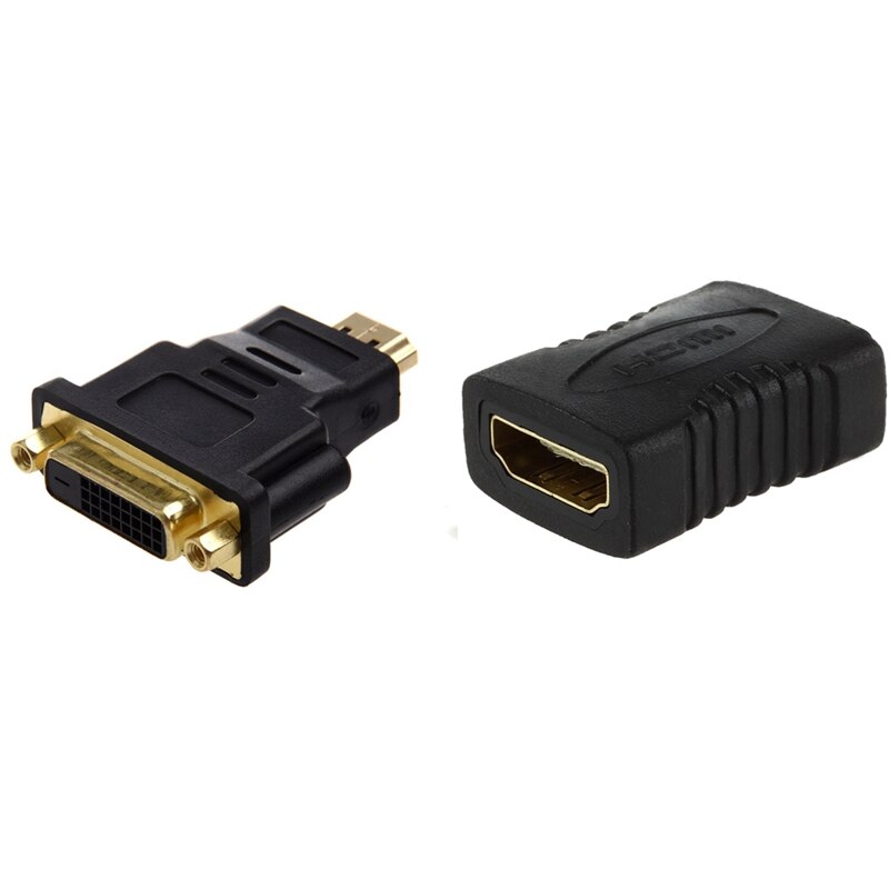 HDMI F/F Female Gender Changer Adapter Coupler for Hdtv with DVI 24+1 (DVI-D) Female to HDMI Male Adapter
