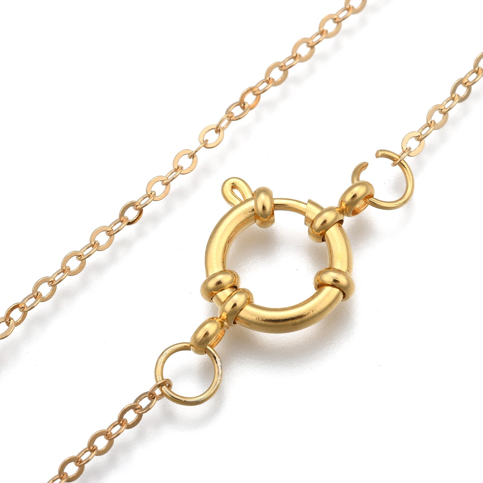 10Pcs Stainless Steel Spring Ring Clasps Gold/Silver Plated Clasp For Necklace Bracelet DIY Jewelry Making Accessories