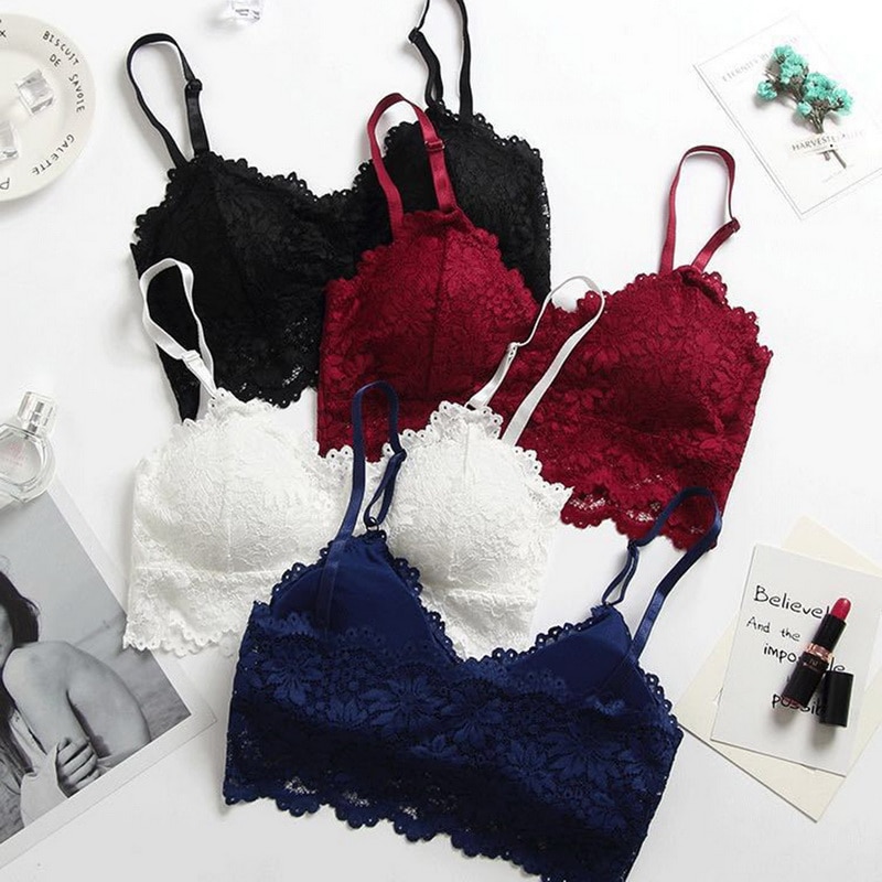 Lace Push Up Wireless Bras For WomenTop Sexy Women One Size Bralette Underwear Lingerie Full Cup Bra