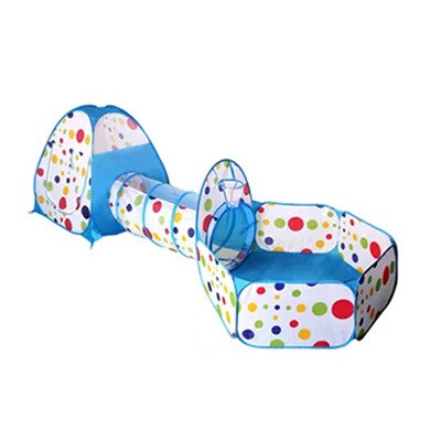 3 Pz/set Tenda del Gioco Del Bambino Giocattoli Piscina di Palline per Bambini Tepee Tenda Piscina Piscina di Palline Pit Bambino Casa Tenda Strisciando tunnel Oceano Bambini Tenda: Blue