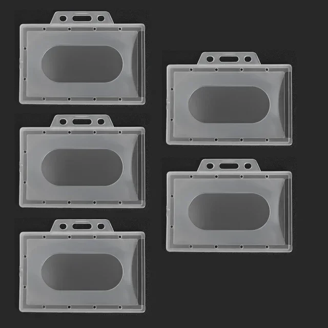 1/10pcs vertikale & horizontale Arbeits karten halter decken multifunktion ale Kunststoff abzeichen Arbeit ID-Karten hülle Halter Schutzhülle: Black