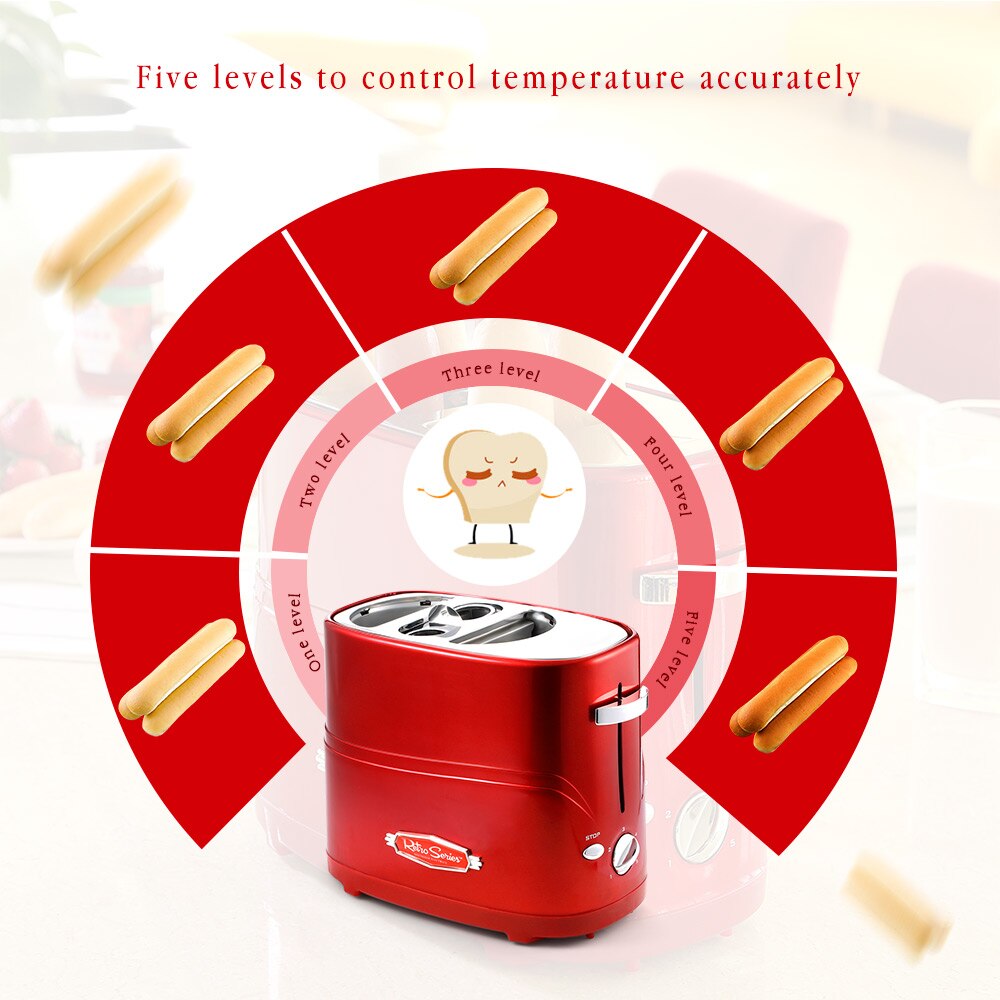 NOSTALGIE ELEKTRIK Abnehmbare Pop-hoch Hund Toaster Brot Hersteller Mit Tong Toaster