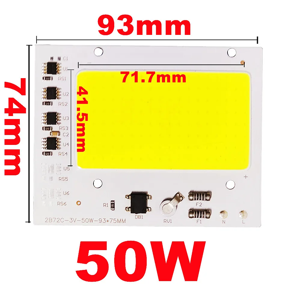 Chip LED COB de 220V, 200W, 100W, 150W, 200-240V, IC inteligente, sin necesidad de controlador, lámpara LED para foco de luz de inundación, fuente de iluminación DIY: Blanco natural / 28 W