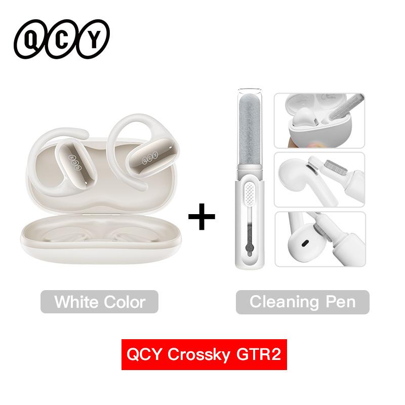 QCY Crossky GTR2 słuchawki douszne OWS Bluetooth 5.4 bezprzewodowe słuchawki przewodzenie powietrza połączenie wielopunktowe sportowe słuchawki douszne: green