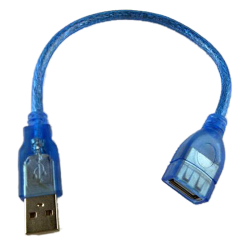 Mayitr 1pc Short Blue USB 2.0 Male to Female Fast Speed Extension Cable Adapter Cord 30CM