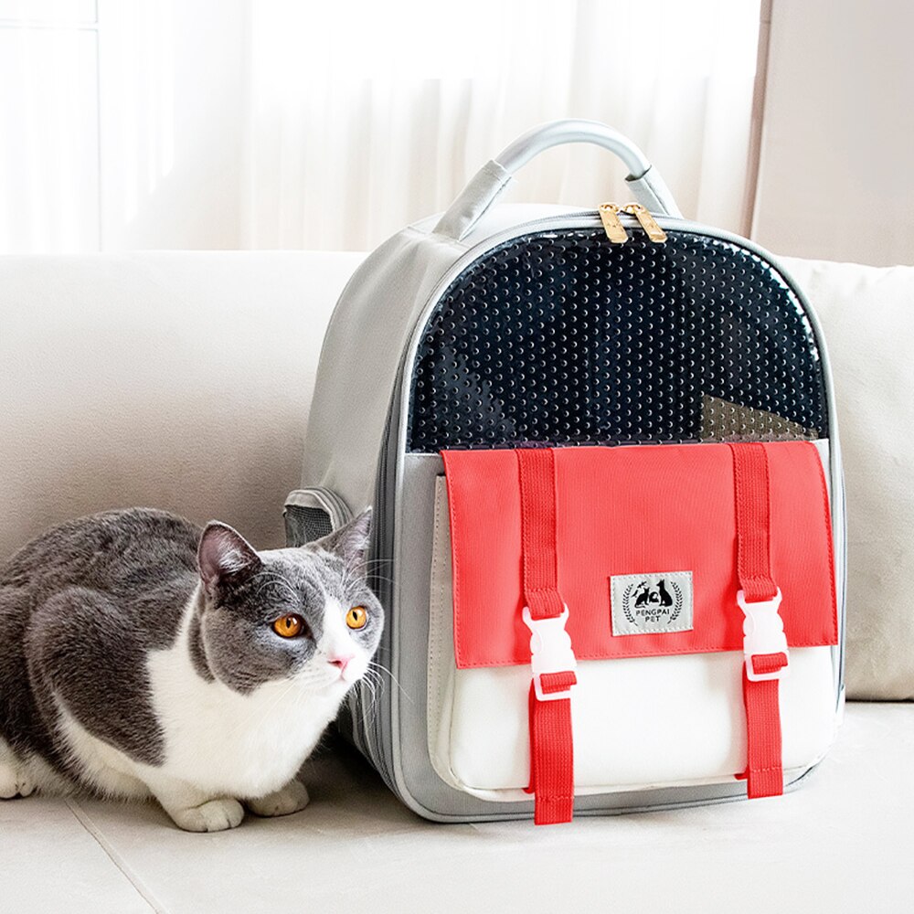 Cat Bag Foldable Cat Backpack Cat Bag Breathable Pet Backpack Out Portable Pet Bag Cat Travel Backpack: C