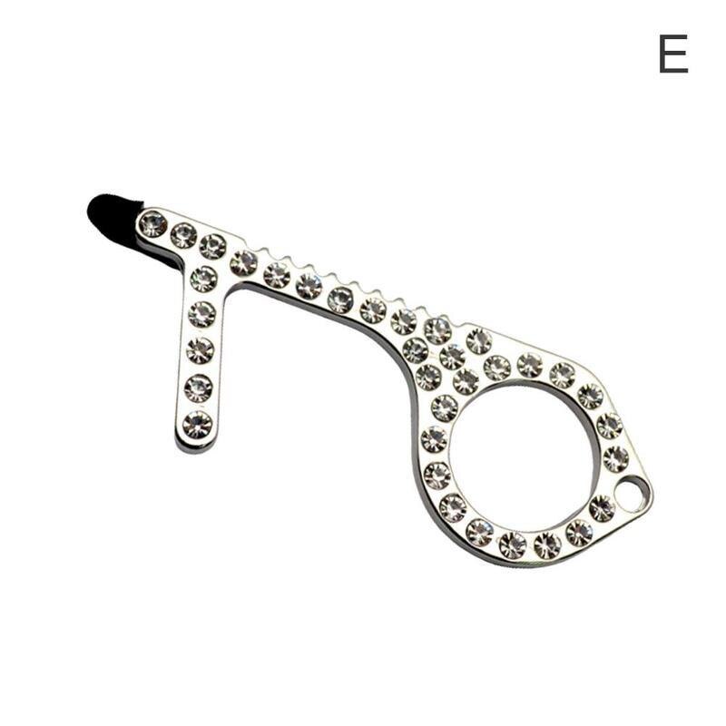 1pcs Anti Contact Door Opener Touchless Key Opener Doors Without Touching Home EDC Door Opener Portable Anti Contact Door Opener: White