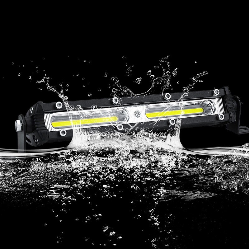 Car LED Work Light 12V-24V LED COB Spotlight Work Light Bar 6000K Strip light for car Auto Truck Lorry Trailer SUV Spot Fog Lamp