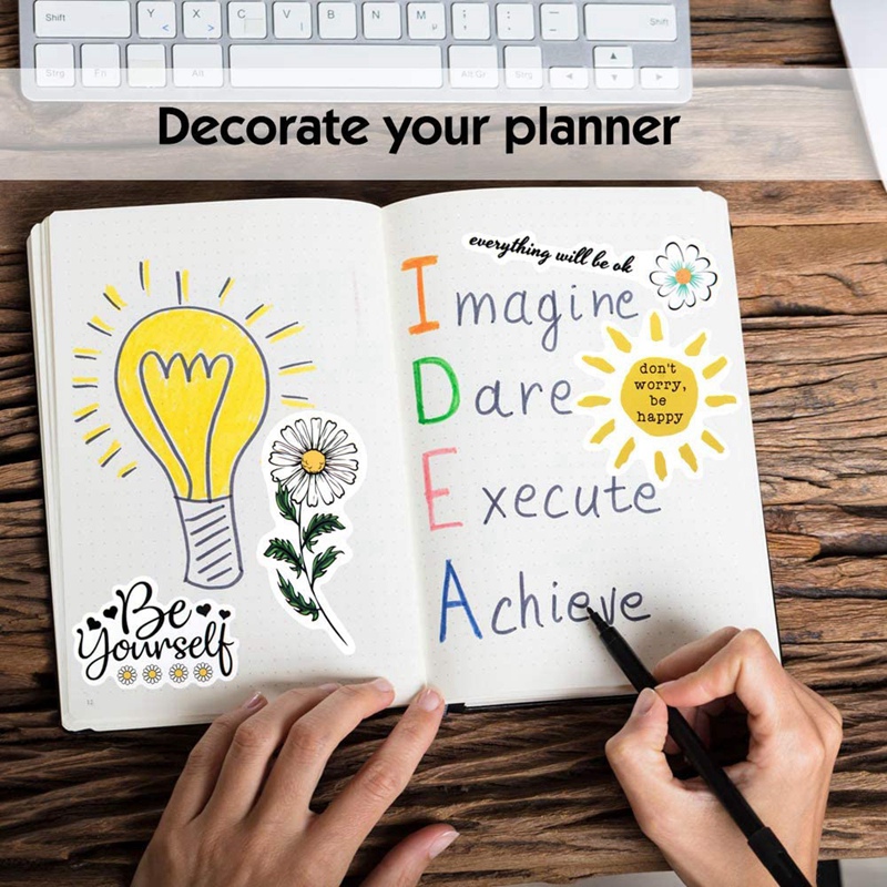 Inspirational Stickers for Hydro Flasks,50 PCS Motivational Stickers for Teens,Girls.Waterproof PVC Sticker for Laptop