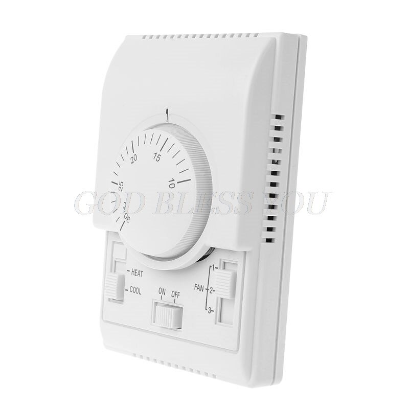 AC 220V Room Mechanical Thermostat Control Switch Air Conditioner Fan Coil Temperature Controller