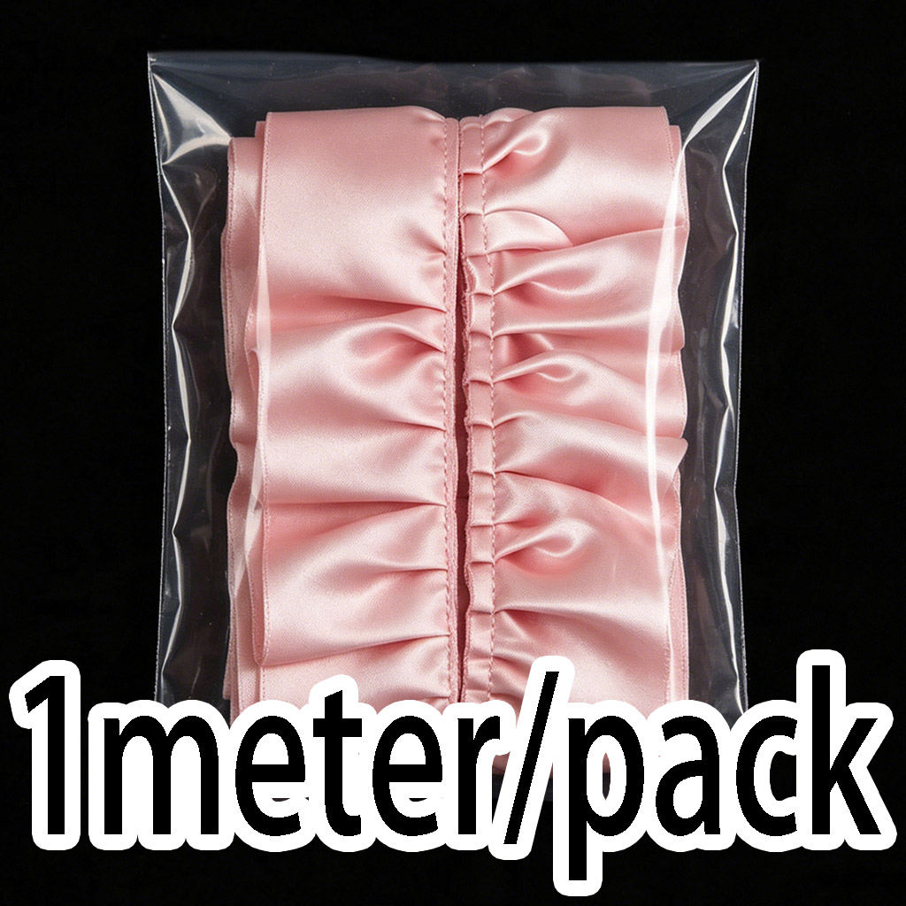 (1 Meter/Rolle) 5,5cm Doppellagige Spitzenrüsche Prinzessinnenrock-Accessoire Handgefertigtes DIY Komfortabler Stoff