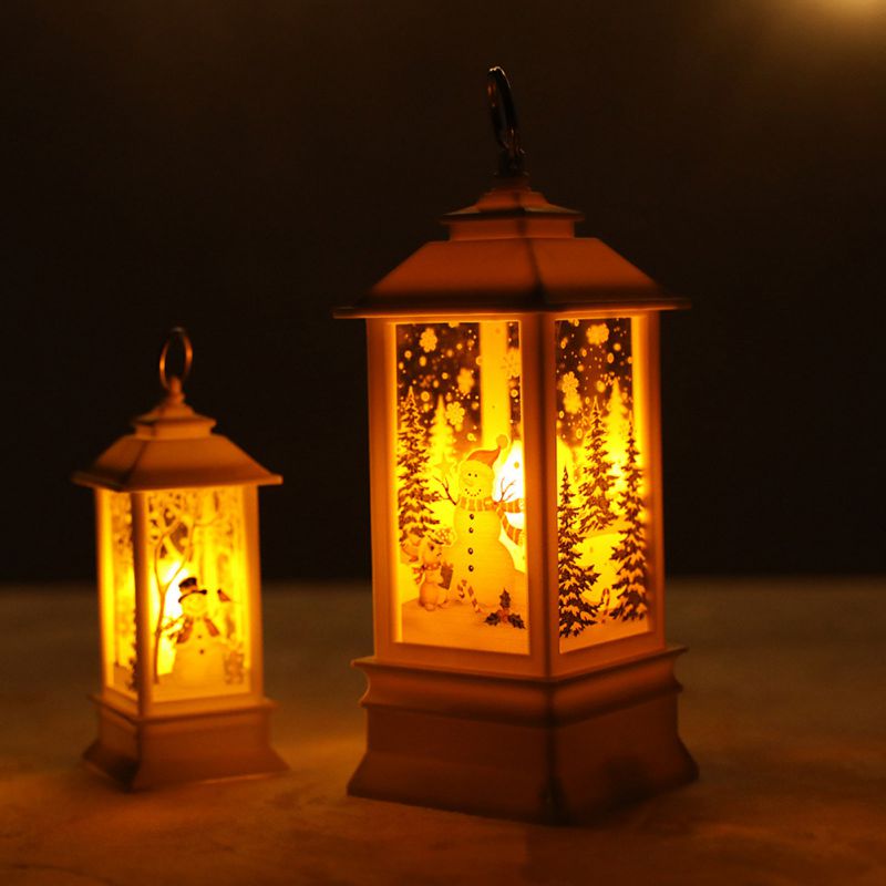 Velas de luz LED de té jaulas ElkLED vela de Navidad con soporte Santa candelero Navidad LED simulación Luz Decoración