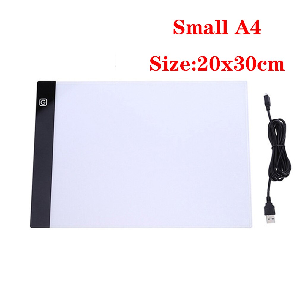 A3/A4/A5 Size Three Level Dimmable Led Light Pad Tablet Eye Protection Easier for Diamond Painting Embroidery Tools Accessories: A4 20X30CM