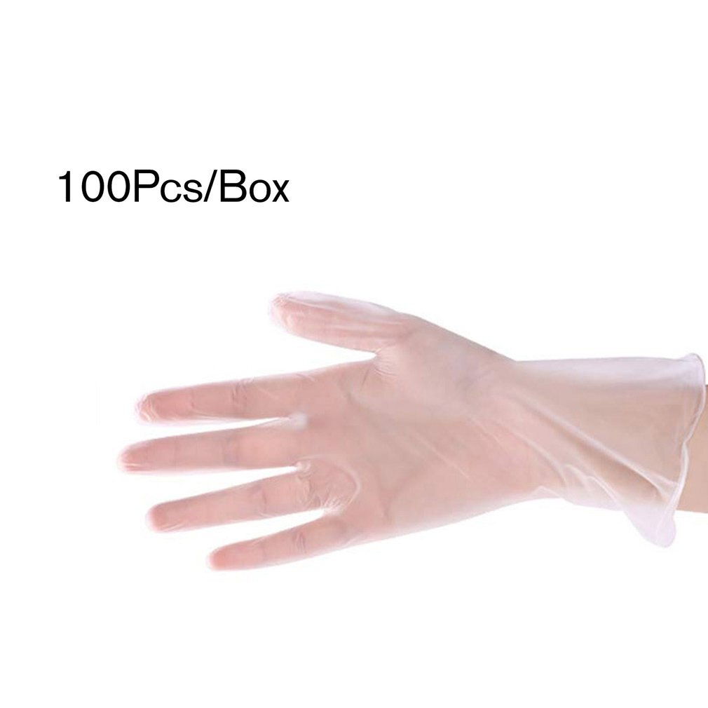 100 Stks/set Bescherming Handschoenen Transparante Pvc Vinyl Wegwerphandschoenen Afwassen Latex Rubber Tuin Universele