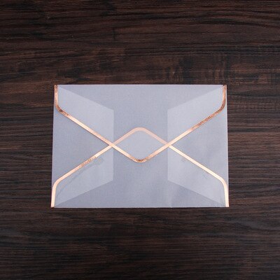 Envelope transparente encomenda sulfur5 com letras de papel ácido, envelope convite de casamento com estampa a quente: rose gold
