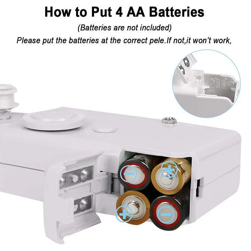 Portable Mini Hand Sewing Machine Electric Stitch Household Cordless Needlework Set for Quick Repairs DIY Clothes Stitchin