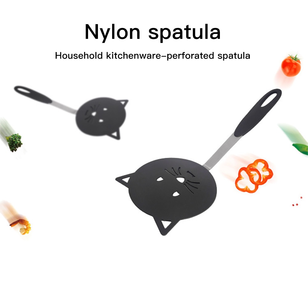 Non stick sød kat turner flipper køkkenredskaber skovl fisk bøf pandekage madlavningsværktøj stegespatel omelet skovl