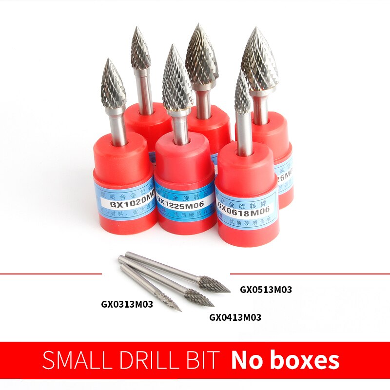 Fraise rotative en acier au tungstène, 1 pièce, en métal dur tranchant, tête de meulage en forme de G pour sculpture sur bois