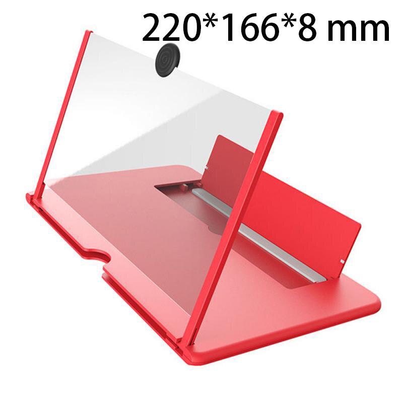 3D praktisch Bildschirm Lupe 12 "HD Video Verstärker Für Smartphone Ständer: B rot
