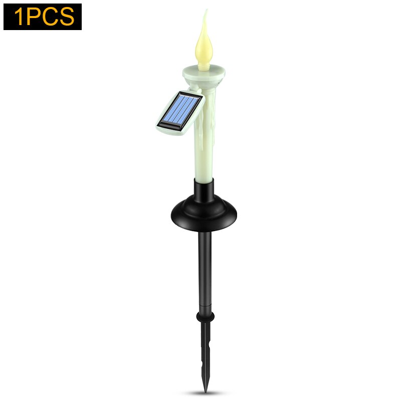 Velas solares para ventana con candelabros, luz LED impermeable, recargable, para exteriores, jardín, césped, decoración interior del hogar: 1pcs