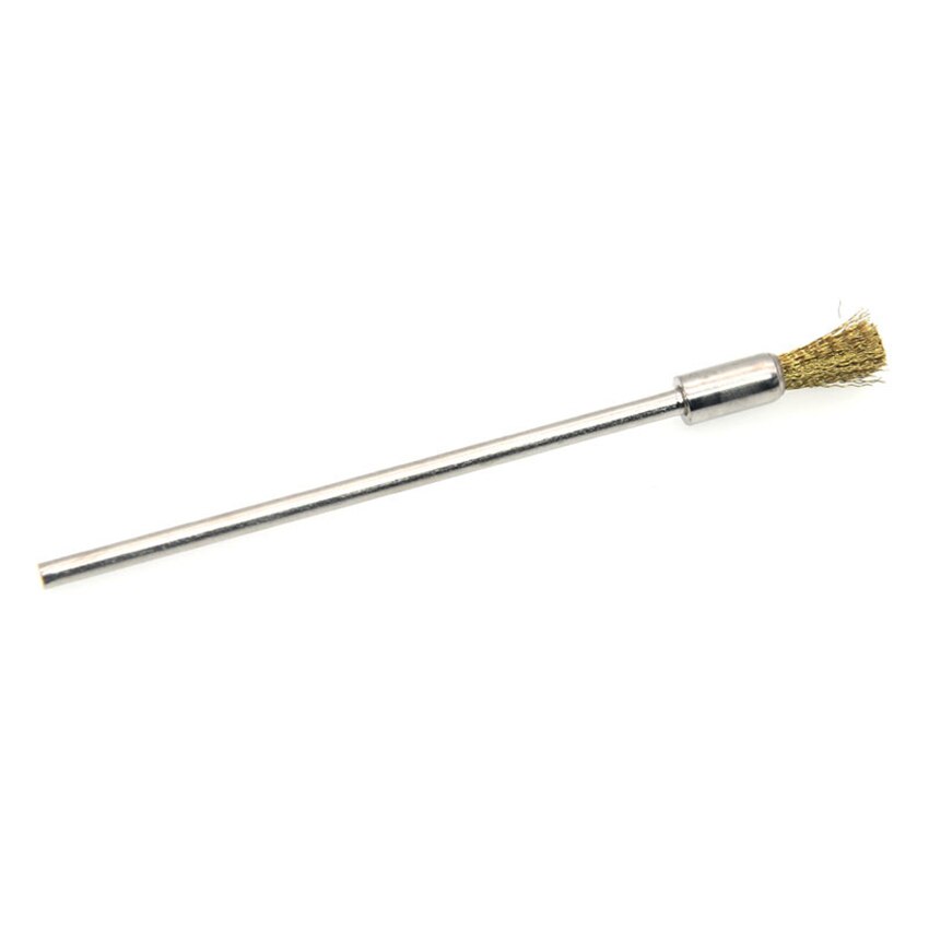 Stift Draht Pinsel 100mm Mit 3,0 Runde Lange Schaft, stahl Reinigung Ende Pinsel Dreh Werkzeug Stift Draht Pinsel Rost Farbe Entfernung ワイヤーブラシ: Gold