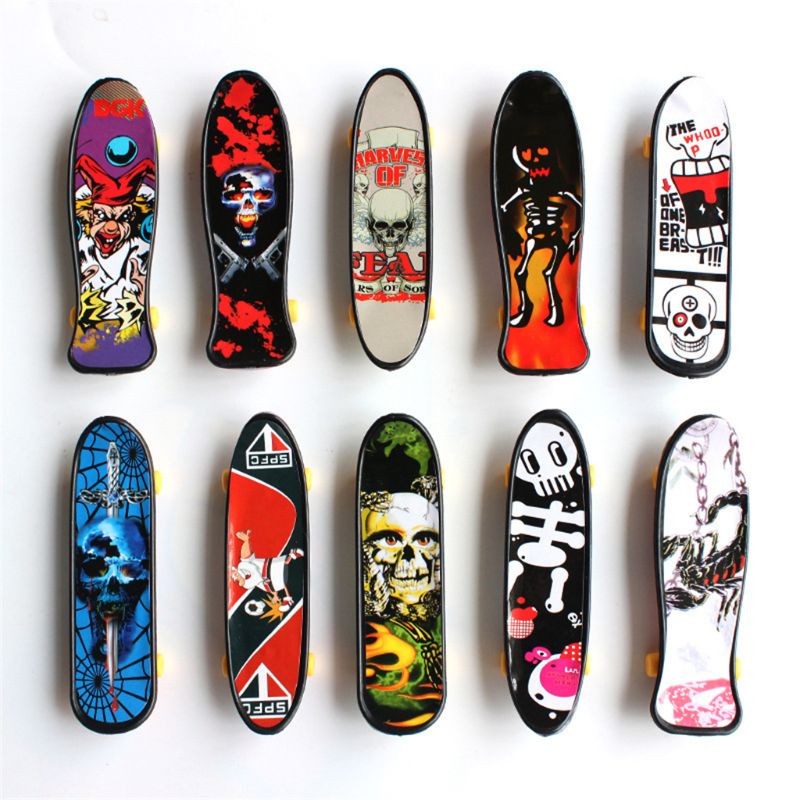 15 pièces Cool crâne touche Mini Skateboard enfant jouet fête faveur