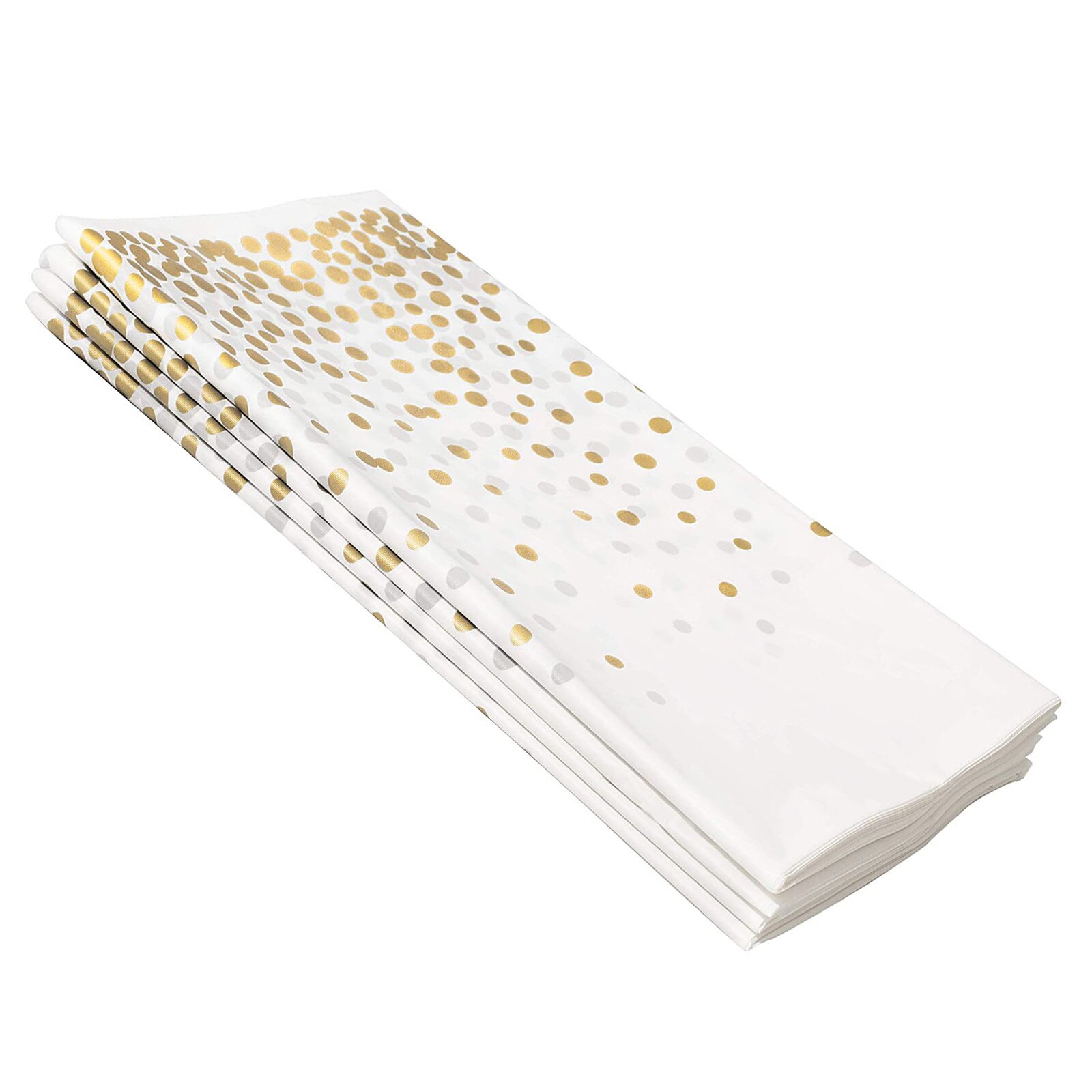 4 Stuks Plastic Tafelkleden Voor Rechthoek Tafel Partij Tafelkleden Wegwerp Gold Dot Confetti Rechthoekige Tafel Covers: YELLOW