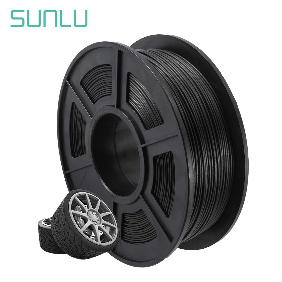 SUNLU PLA karbon Fiber Premium 3D yazıcı Filament son derece sert karbon Fiber 1.75mm +/- 0.02mm 1 KG (2.2 lb)