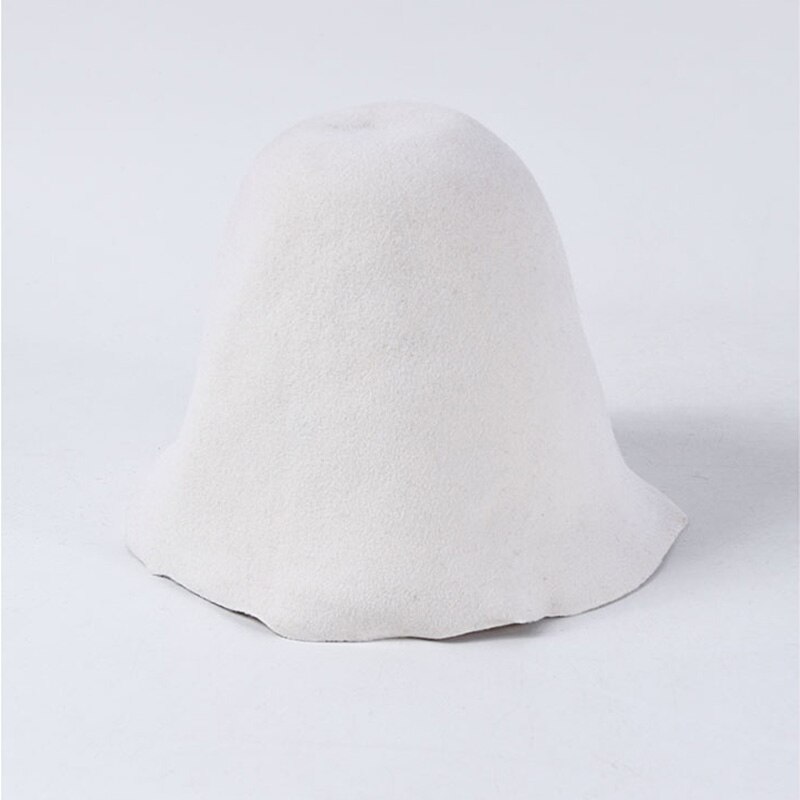 Classical Women Cloche Bucket Felt Hat Autumn Winter Wool Felt Cone Cloche Hood Millinery Craft Hats Fascinators Block Base Body: white