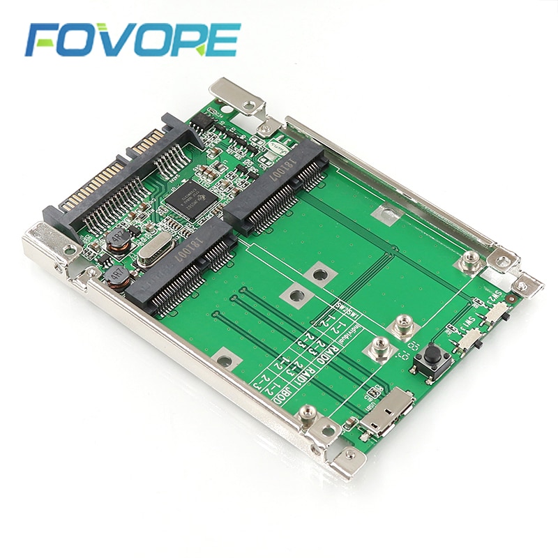 2.5 "sata iii - dual mini sata usb 3.0 to 2 msata ssd raid -ohjainkortin muunnin kaapelilla